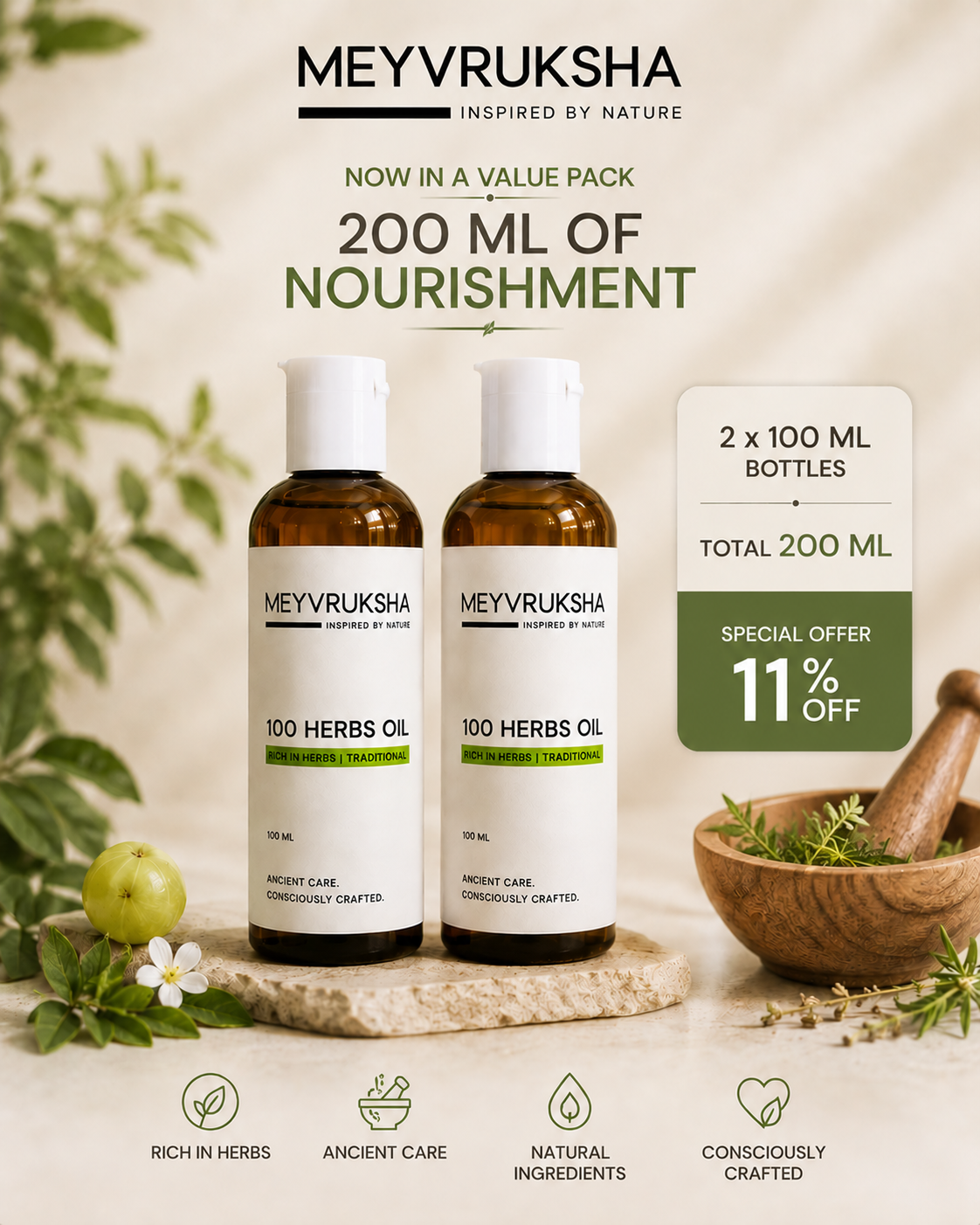 100 Herbs Hair Oil